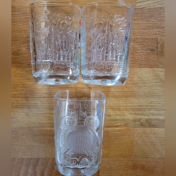 McDonald's Disney 2000 Commerative Glasses 3 Mickey Mouse Glasses Total - Picture 2 of 6
